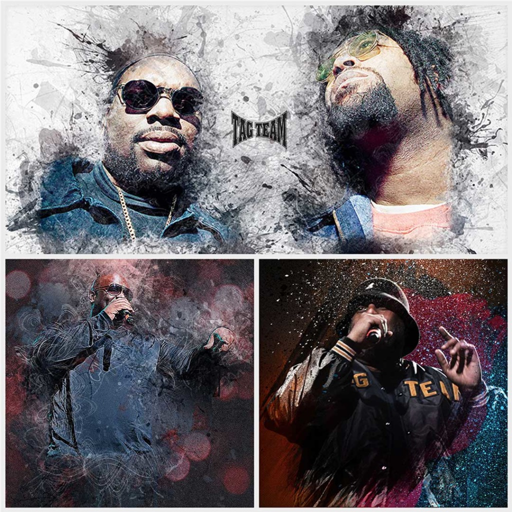 Tag Team Group members DC Glenn and Steve Rolln who sing whoomp there it is