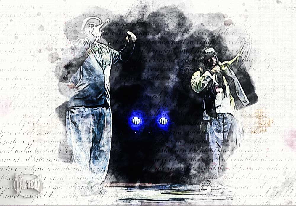 Tag Team Group members DC Glenn and Steve Rolln performing live in concert.
