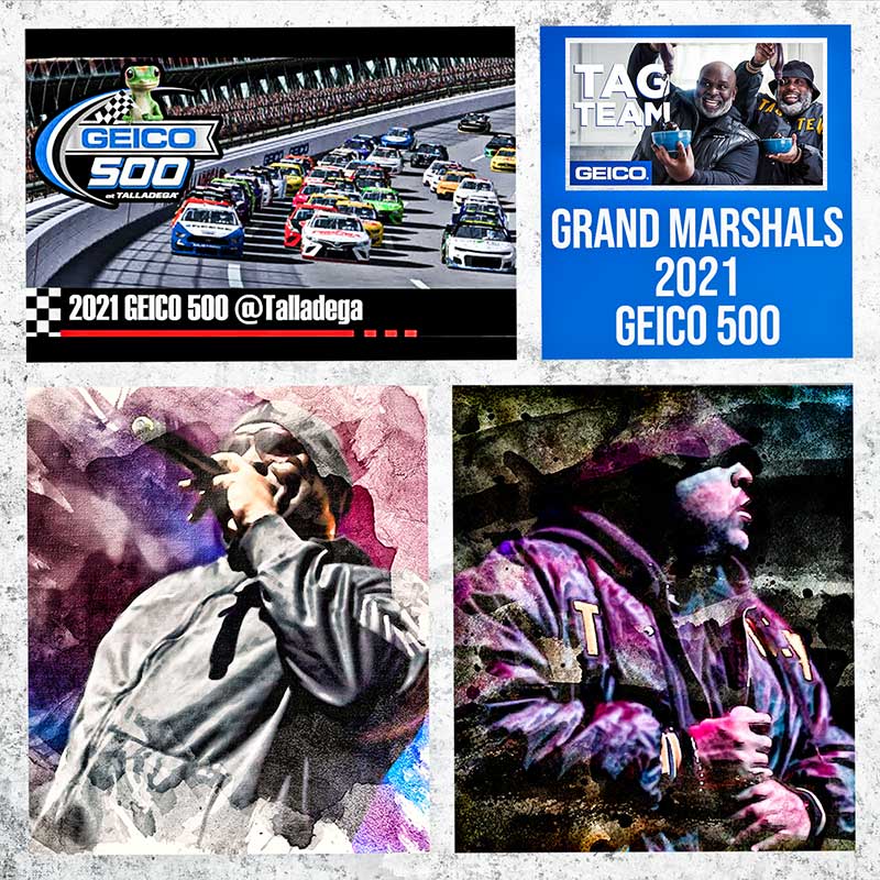 Tag Team Group members DC Glenn and Steve Rolln Grand Marshals appearance in the 2021 Nascar Geico 500